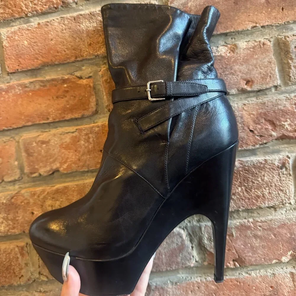 YSL Stiletto Booties with Buckles - Picture 5 of 7